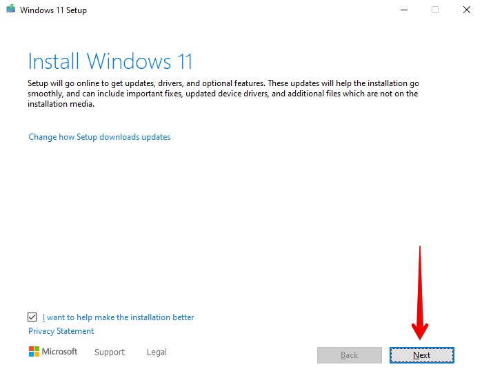 Windows 11 install overview.