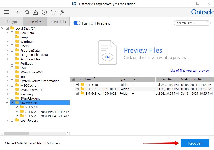 size of windows 7 easy recovery essentials iso