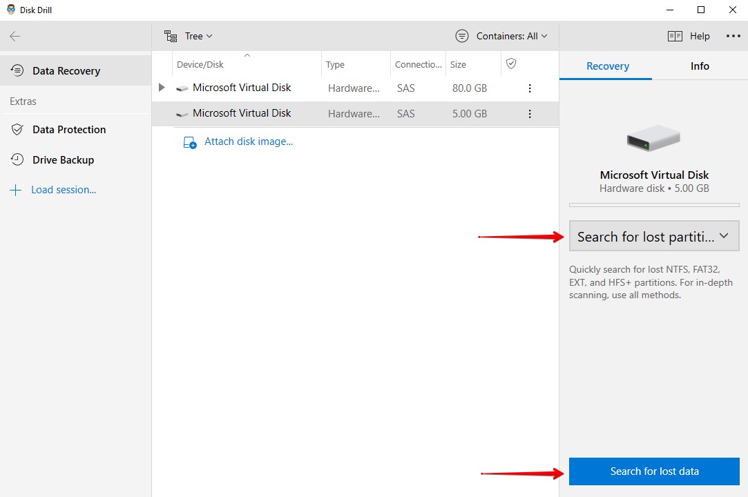 Searching for lost partitions