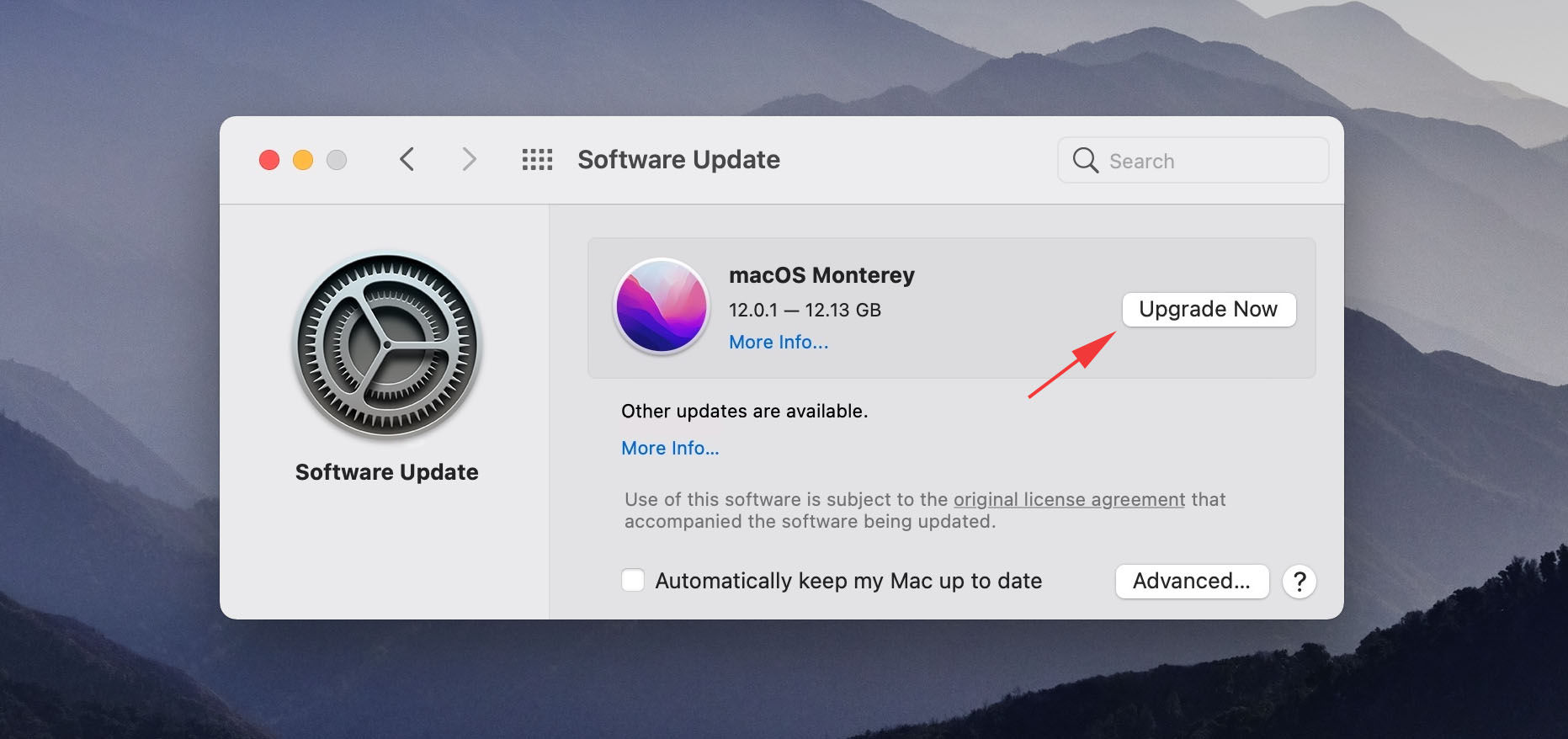 upgrade macos to monterey