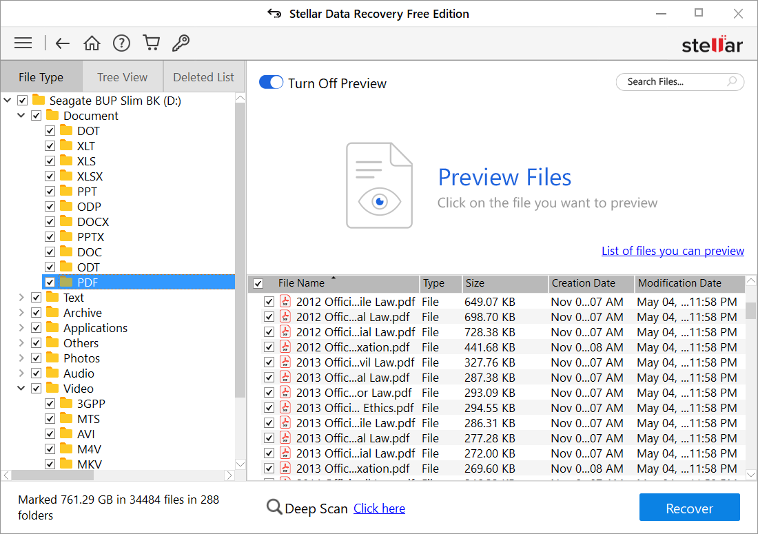 Stellar Data Recovery software restores your lost data