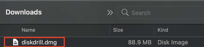 click the file diskdrill.dmg