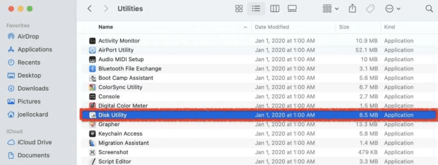 disk utility