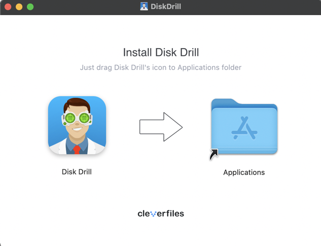 drag the disk drill icon