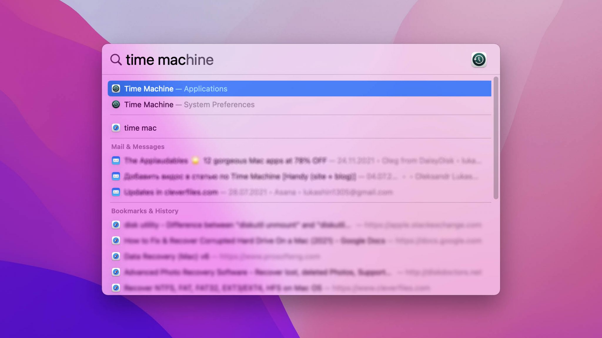 MacOS time machine.