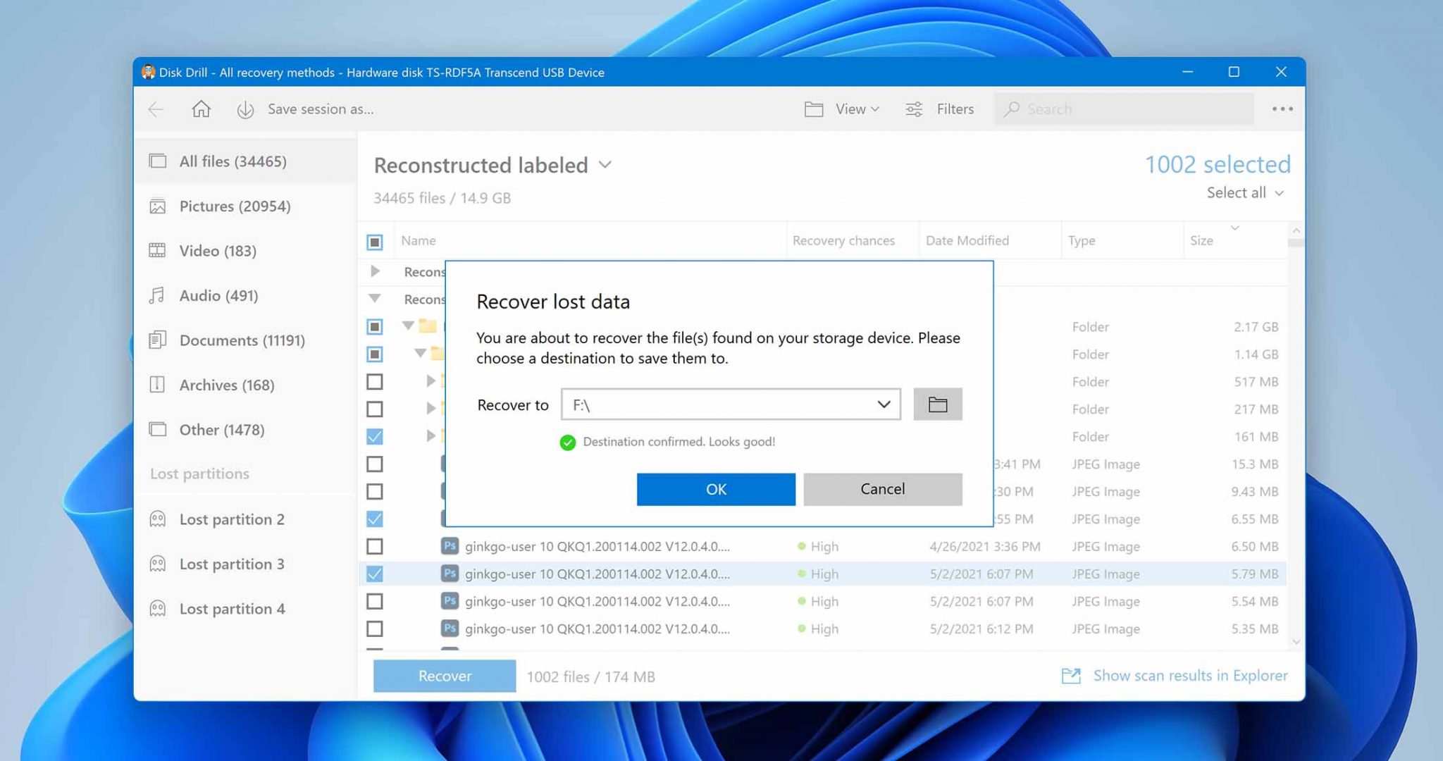 select recovery path