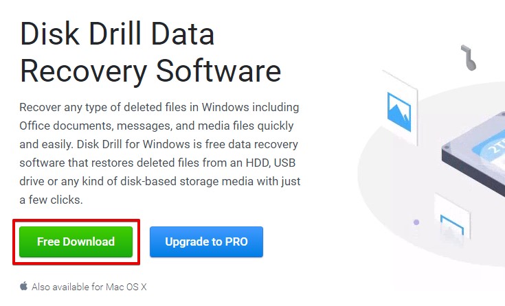 Downloading Disk Drill.