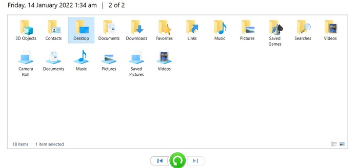 file history select folder