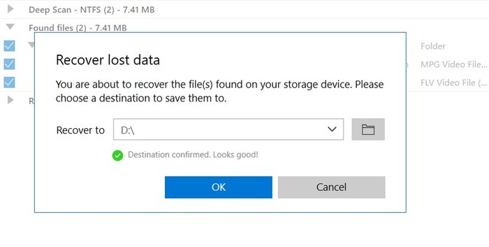 flv disk drill destination