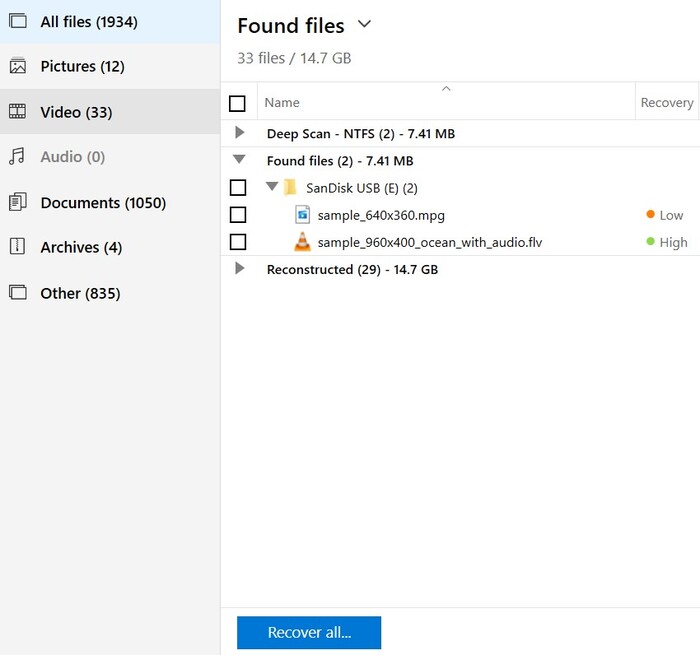 flv disk drill results