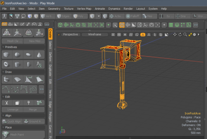 lxo modo opened model