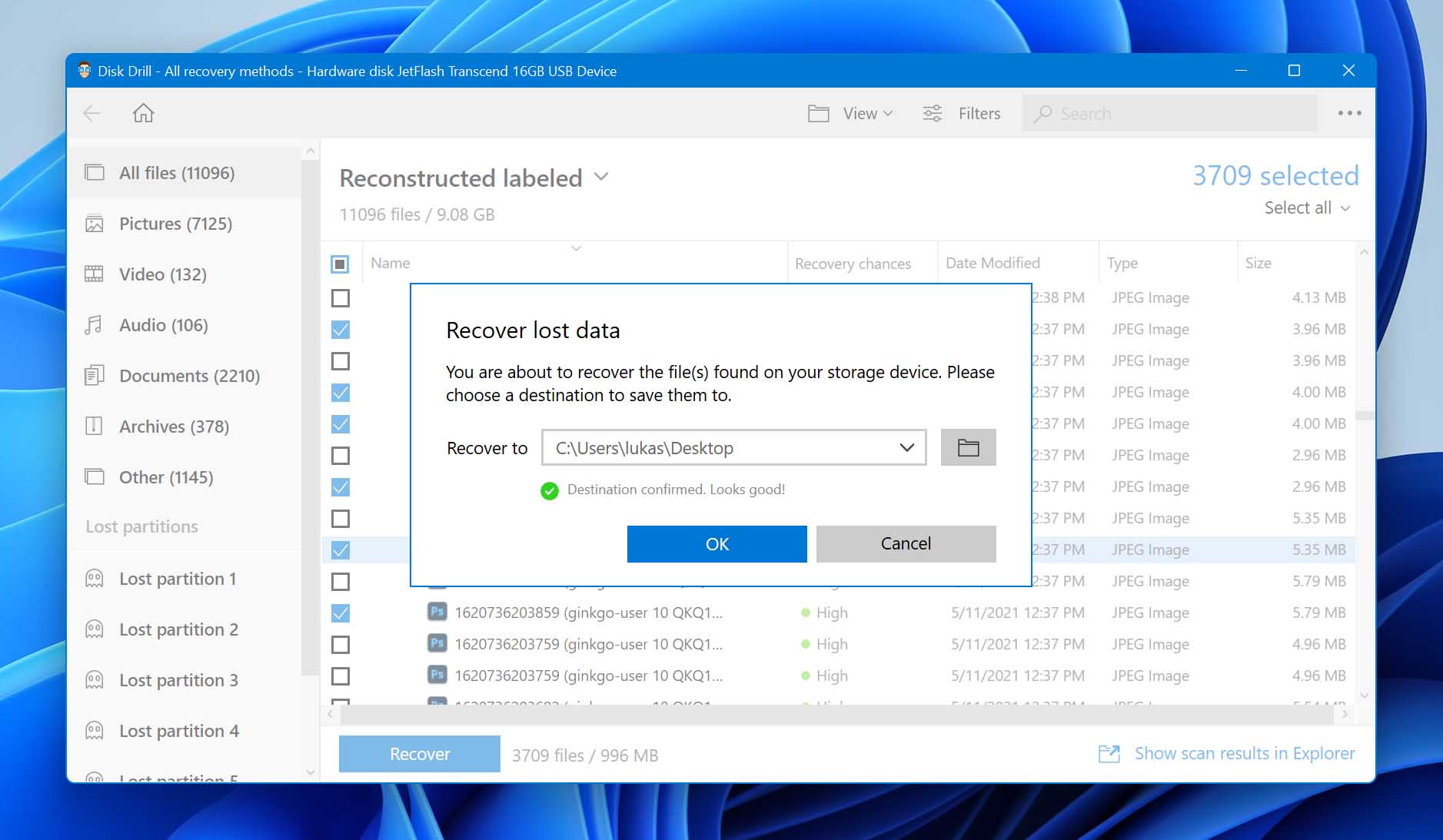 select recovery path