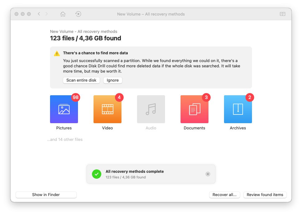 Mac Disk Drill Scan Entire Disk