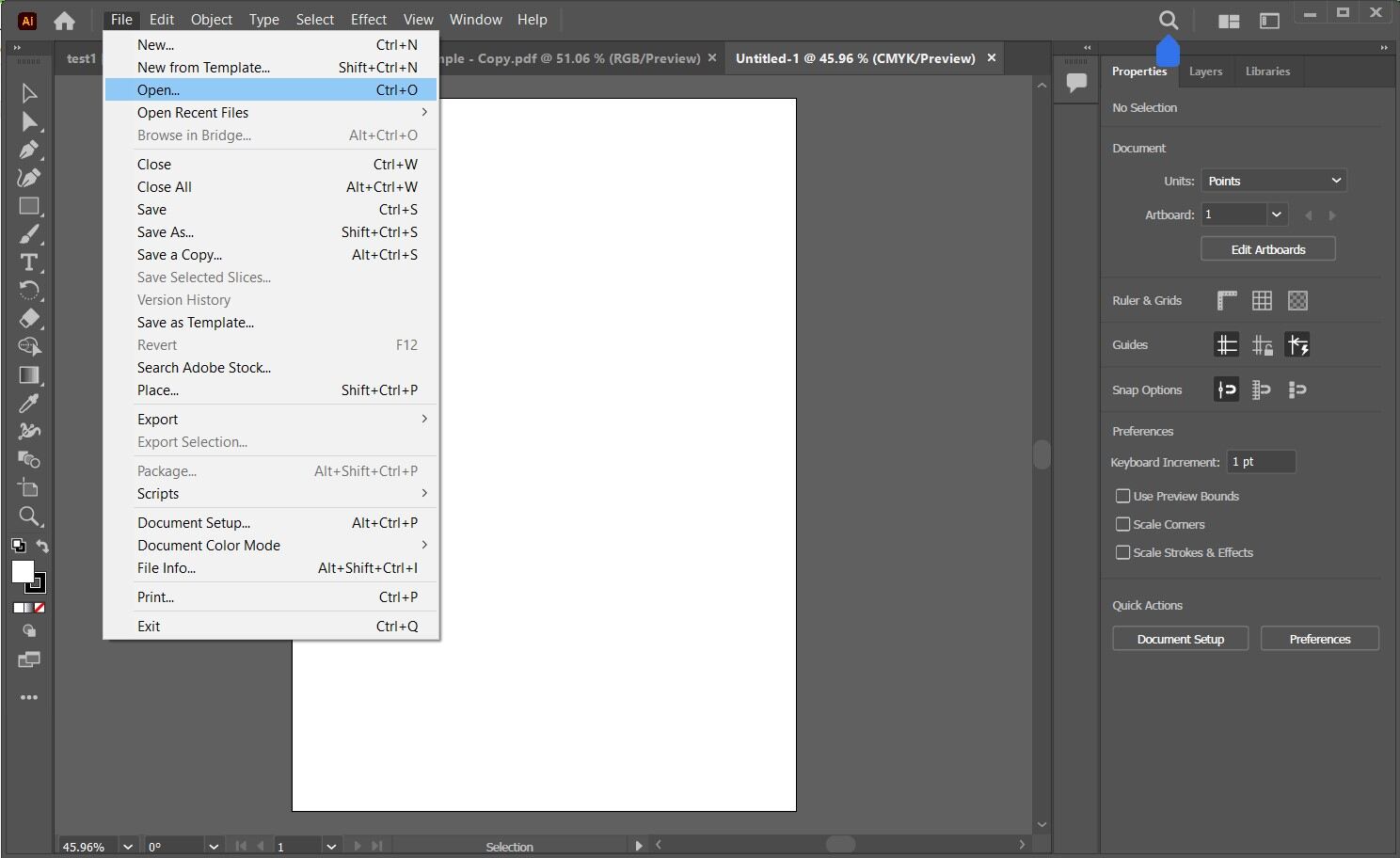 Open file in Adobe Illustrator.