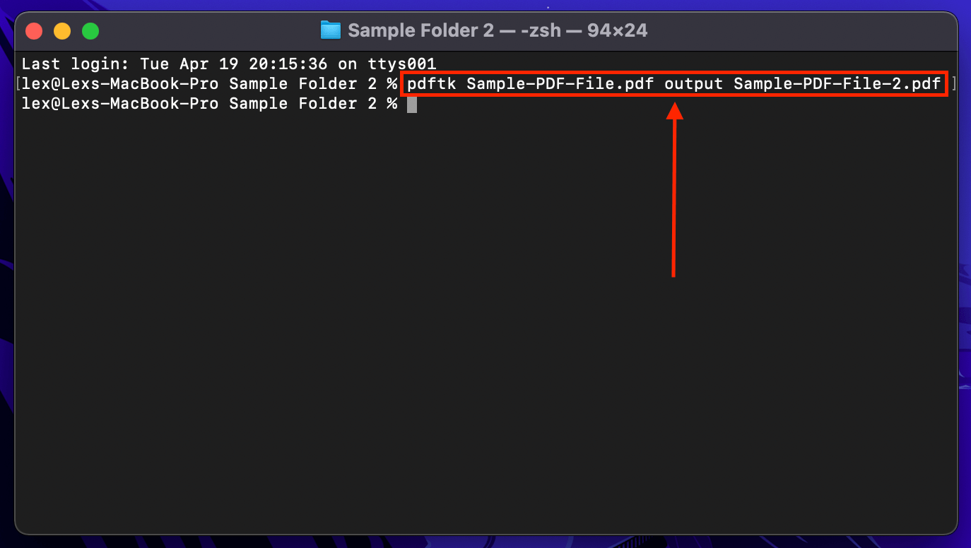 PDFtk output command to repair PDF