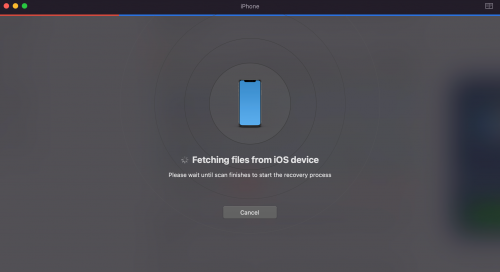 disk drill searching for deleted photos from an iphone