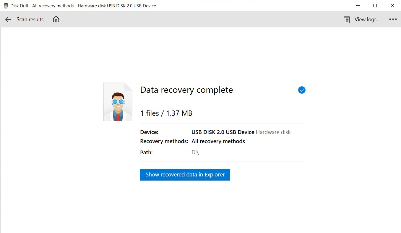Disk Drill completed recover fcpevent file.