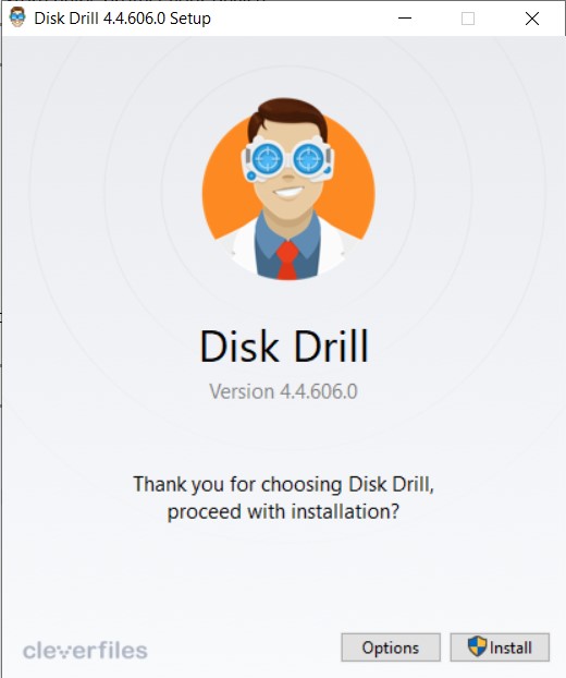 Disk drill install.