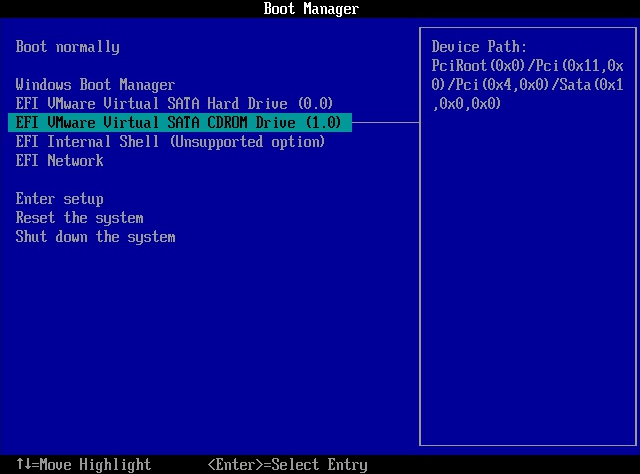 Boot Menu Startup Device Selection