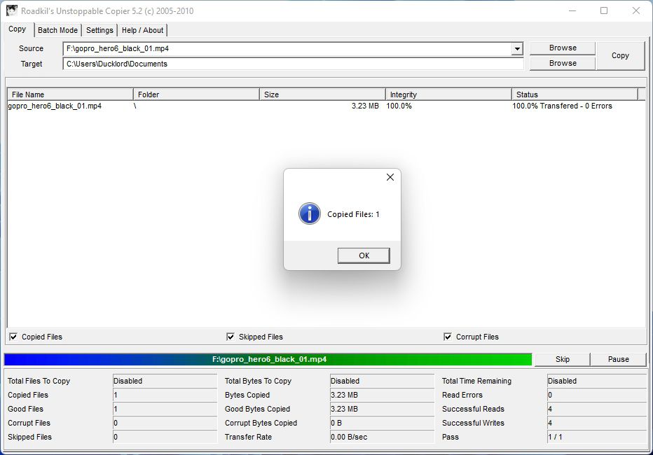 Unstoppable Copier Copy Complete