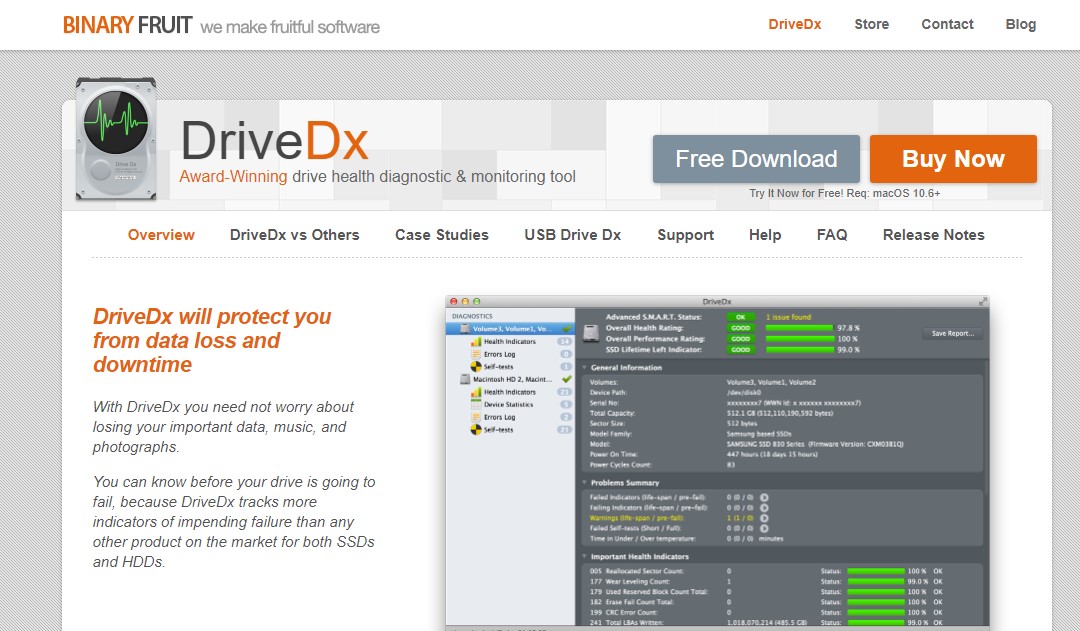 DriveDx download page.