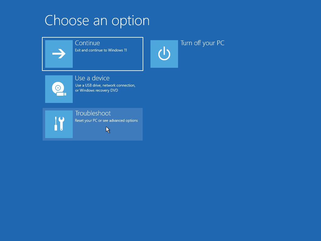 Windows 11 Startup Repair Menu