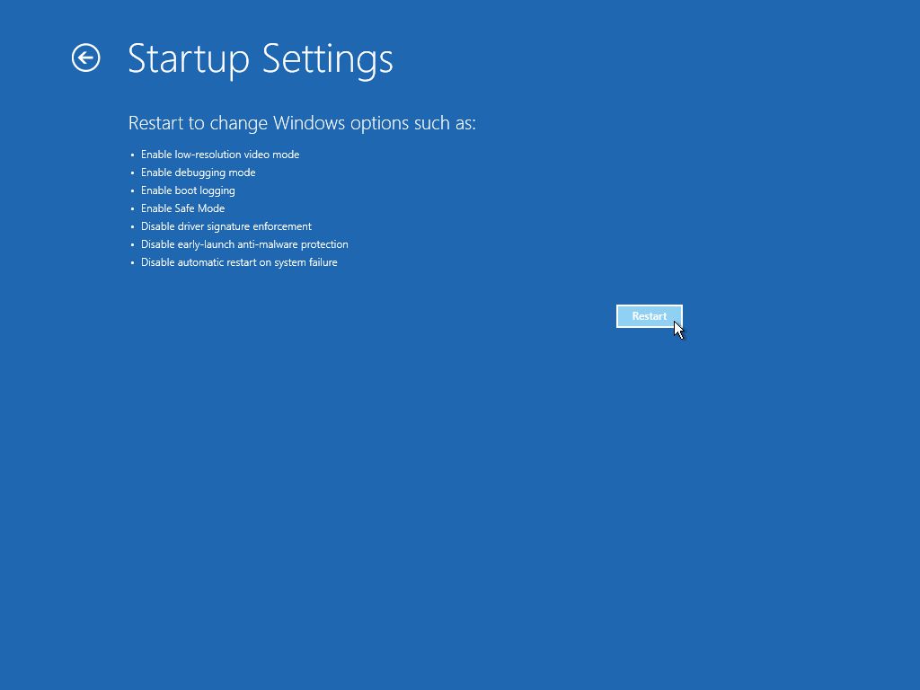 Windows 11 Startup Settings Restart to Startup Menu