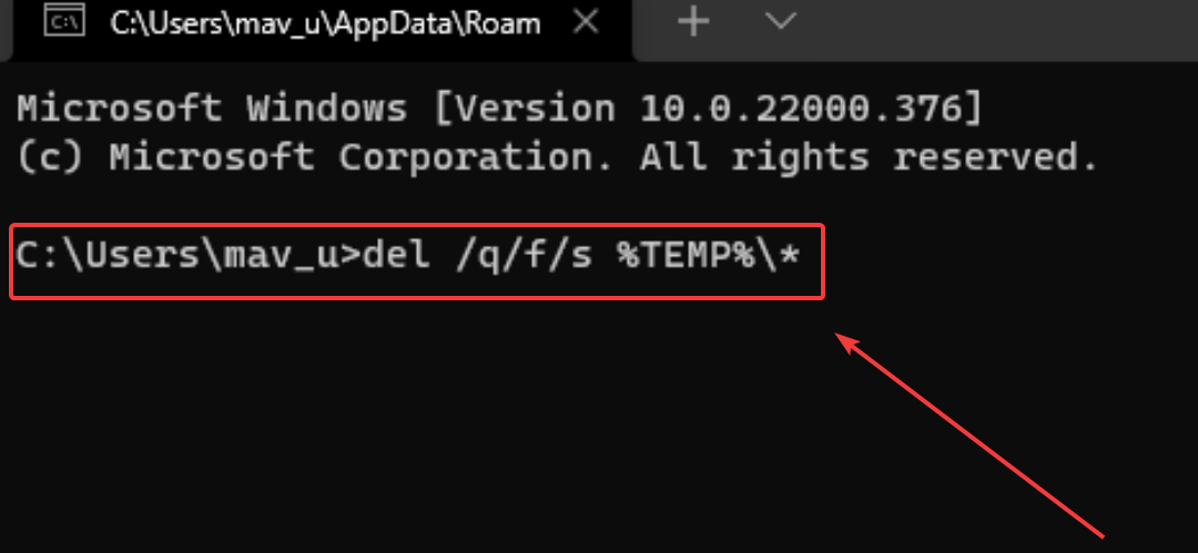 using command prompt for deleting temp files on windows 11