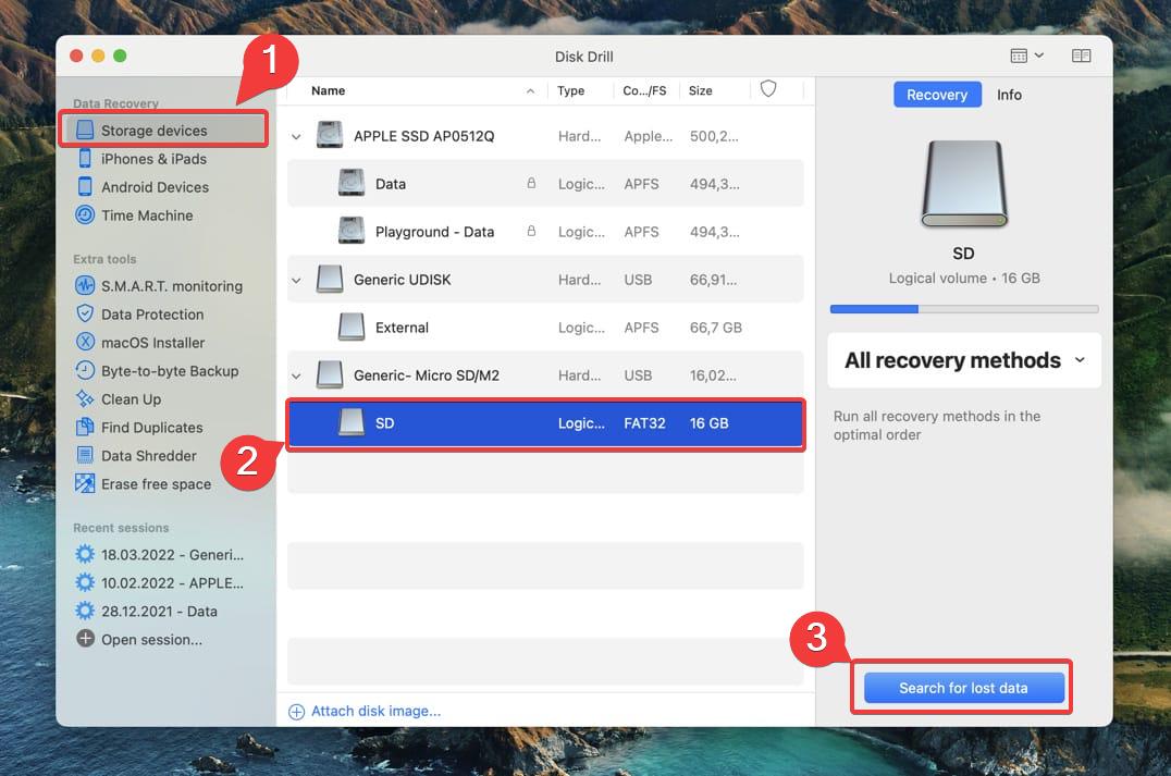 sd card data recovery using disk drill