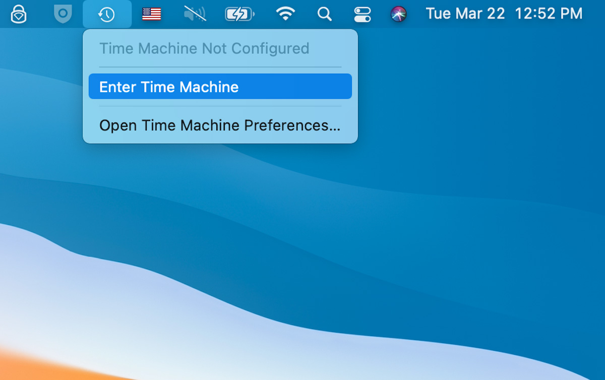 enter time machine Mac