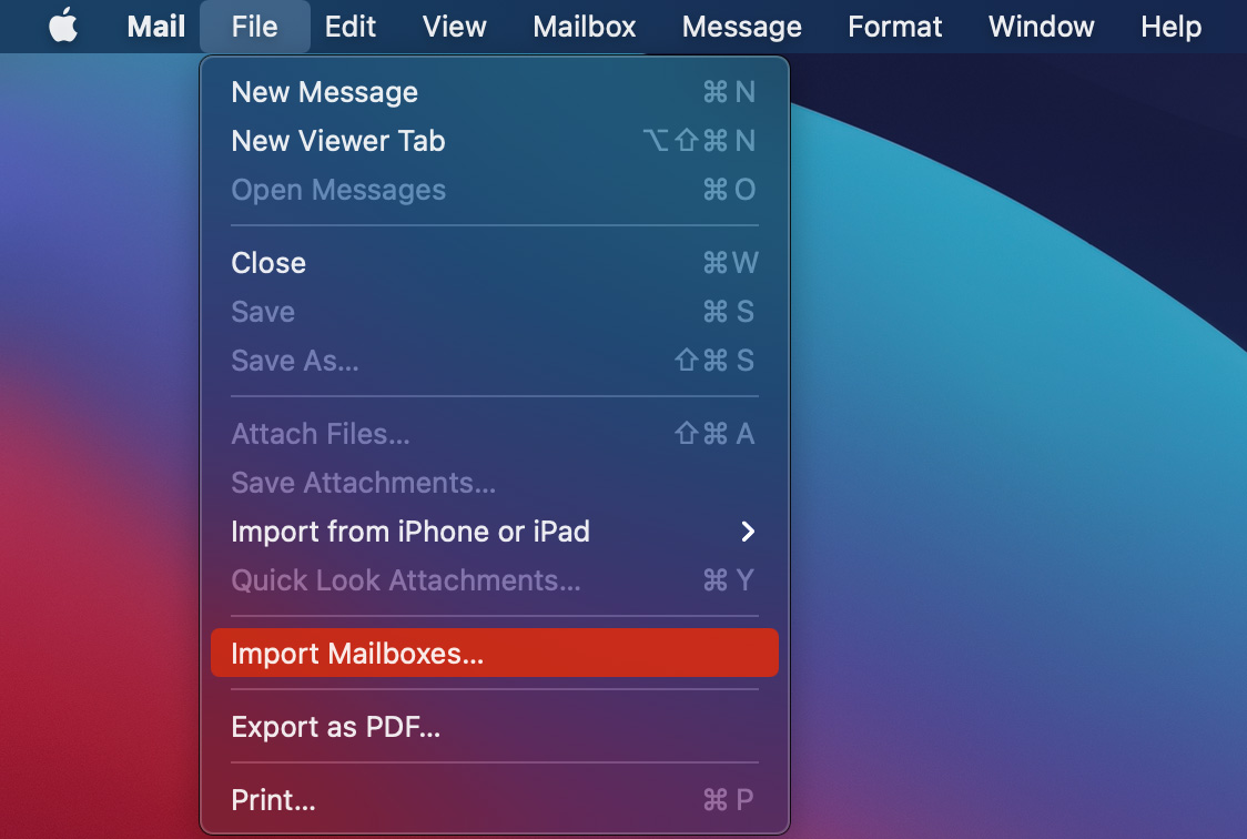 import email on Mac