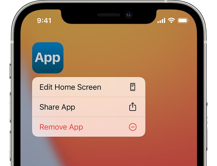 iphone delete app