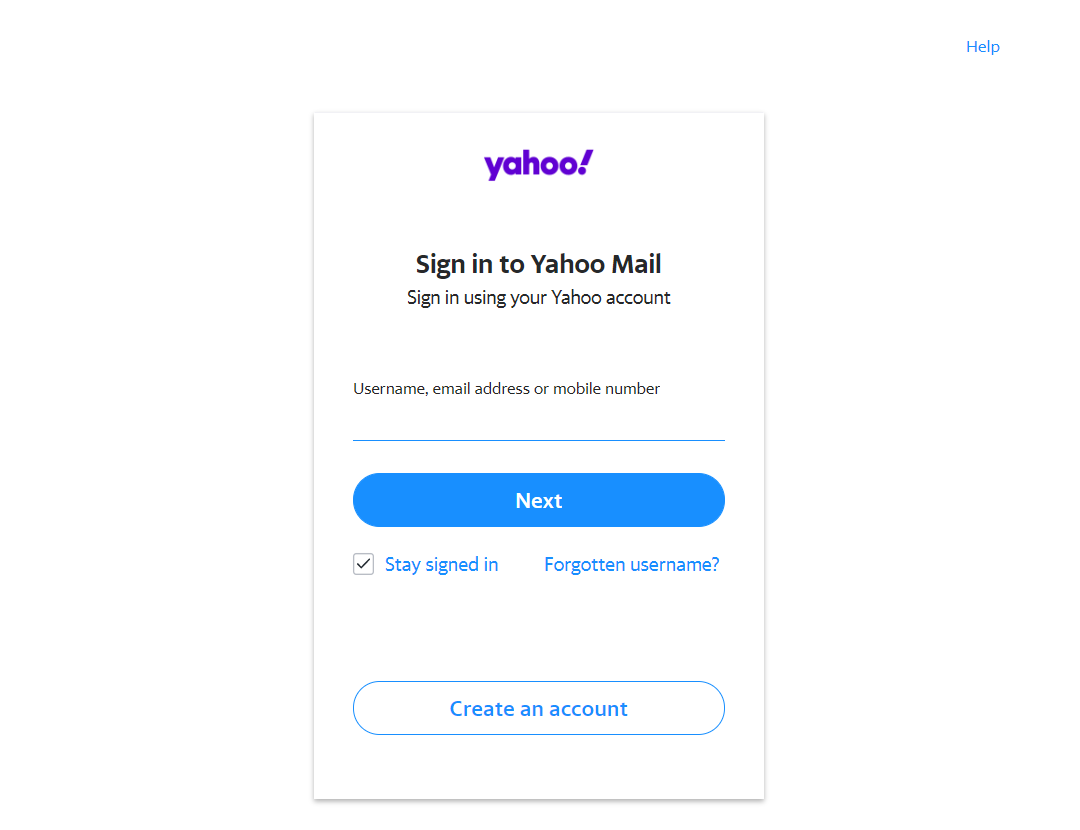 logging into yahoo mail
