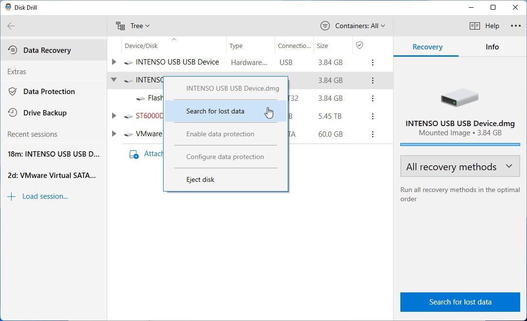 Disk Drill Search Image For Lost Data