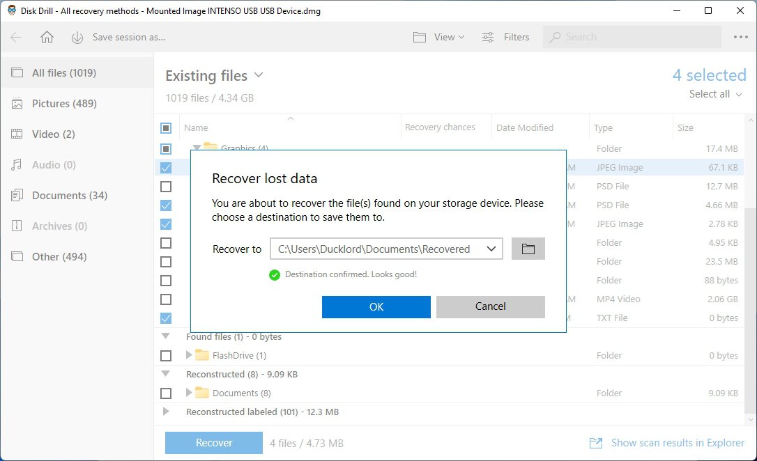 Disk Drill Select Destination Path