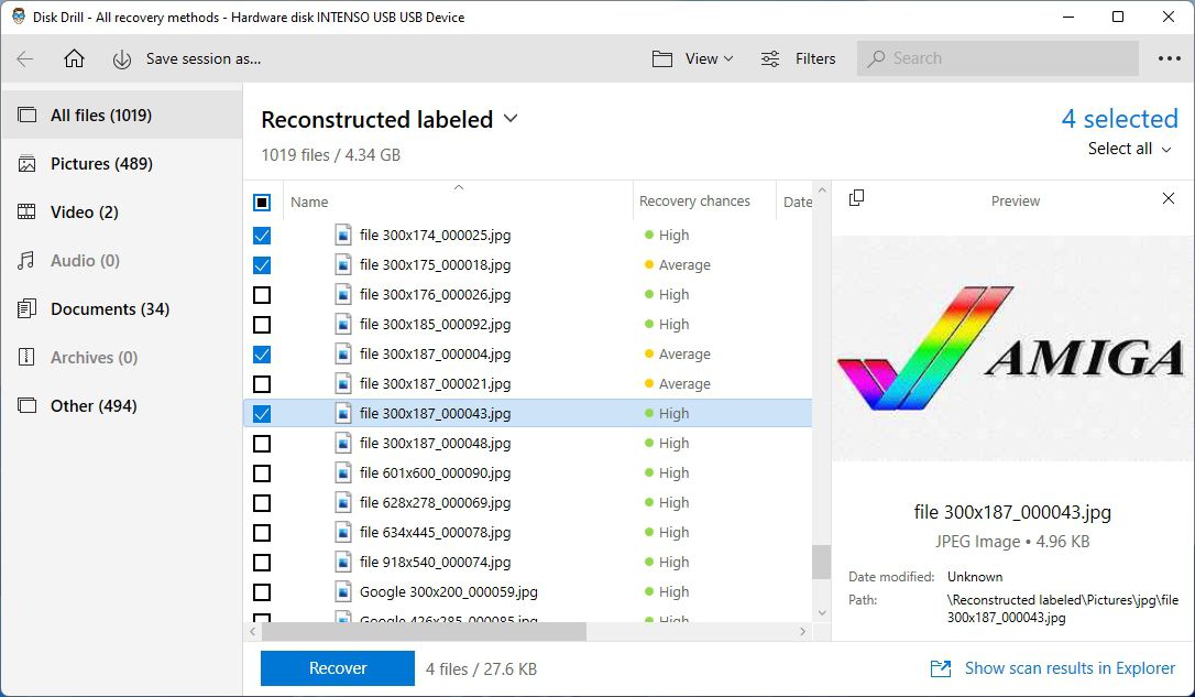 Disk Drill Selecting Files For Recovery