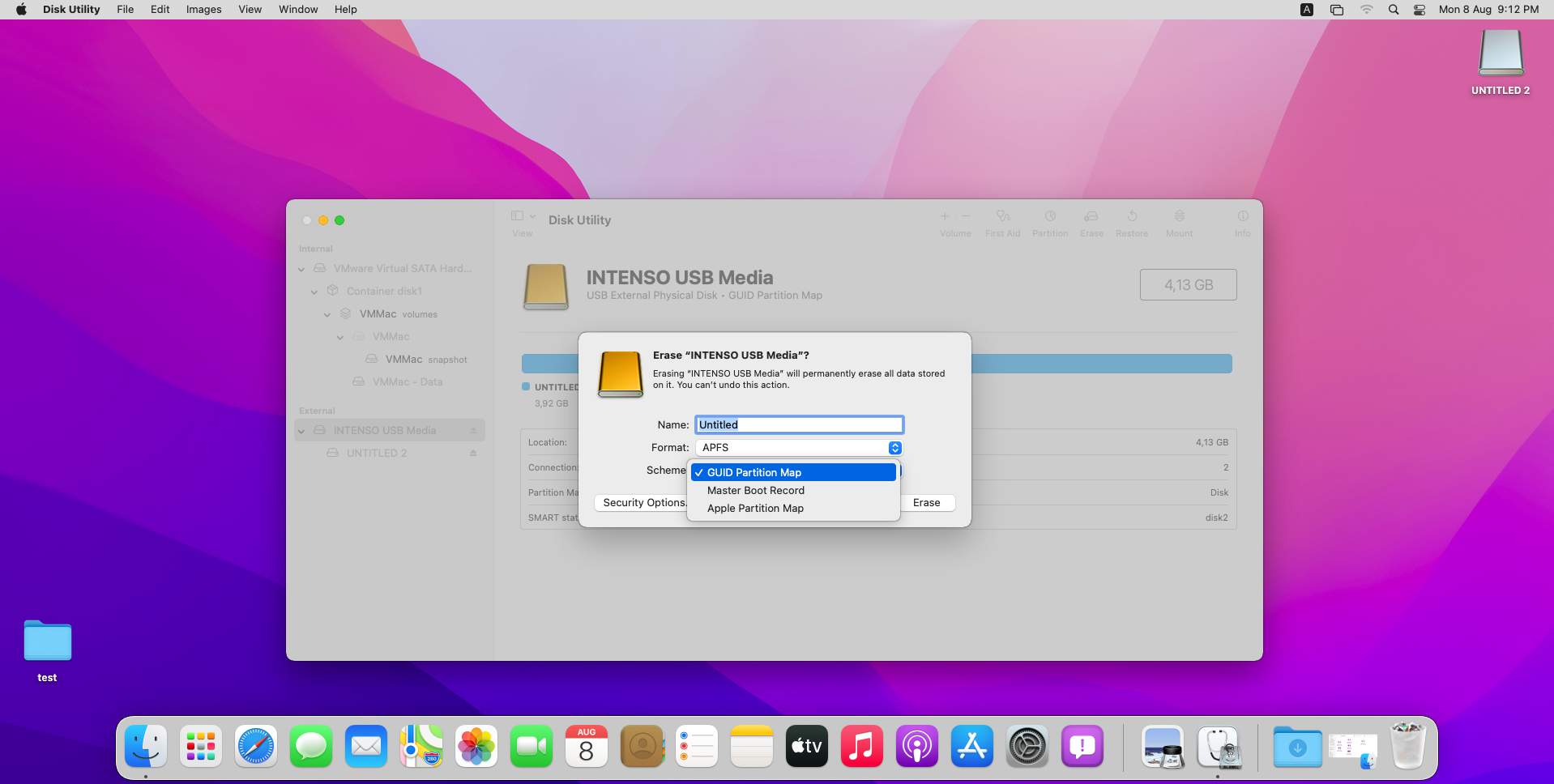 MacOS Disk Utility Partitioning Scheme