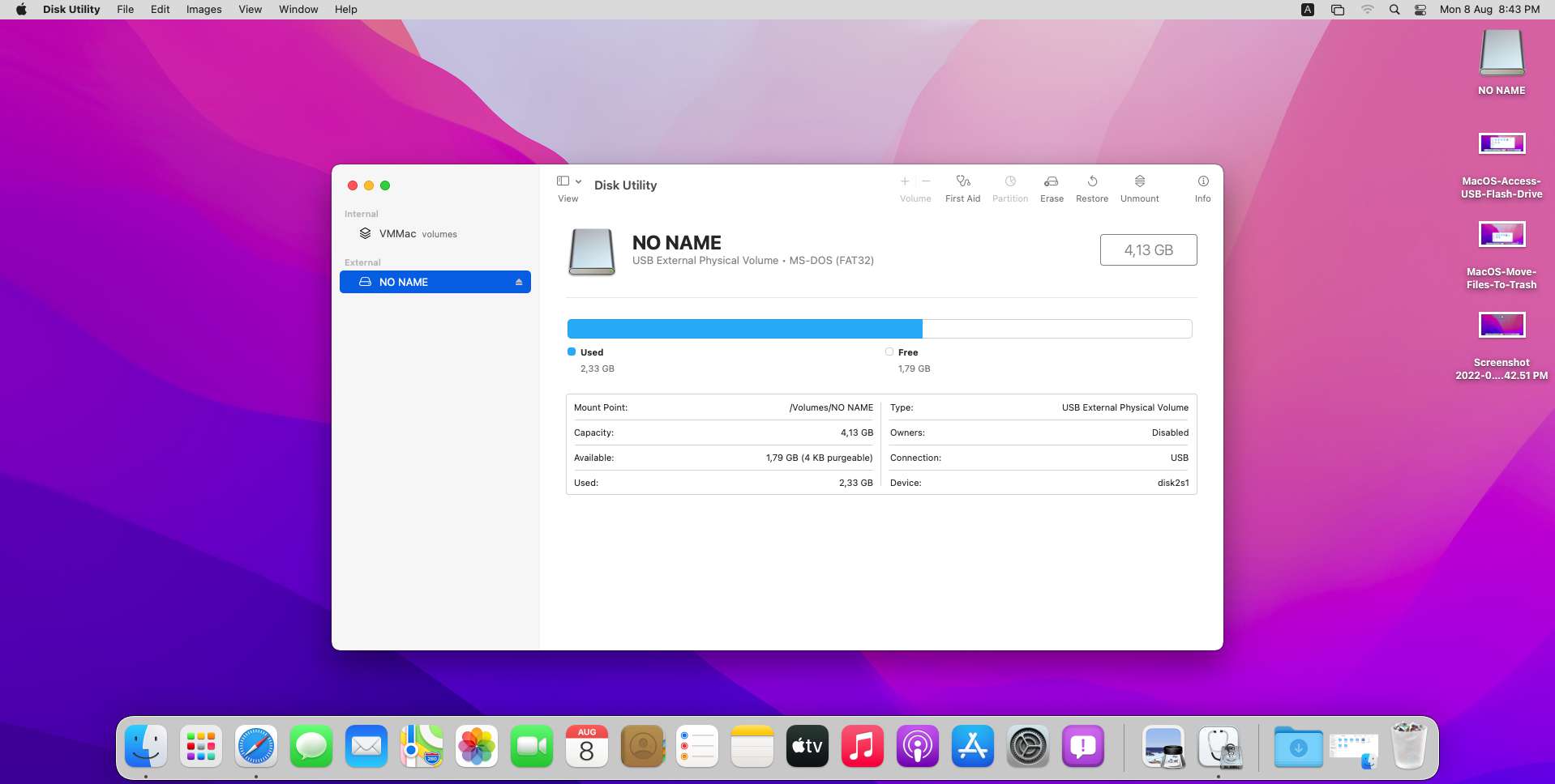 MacOS Select Device In Disk Utility