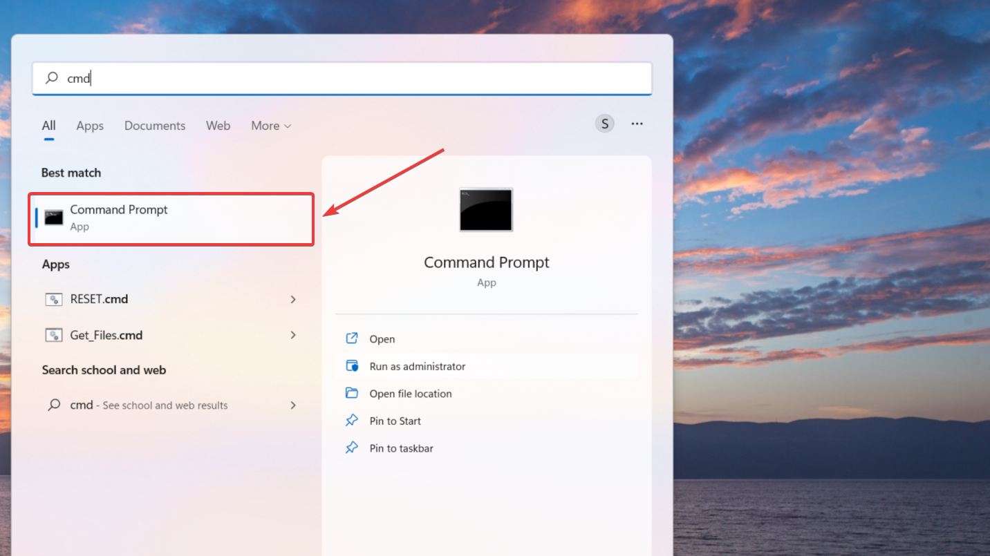 accéder à CMD sur Windows