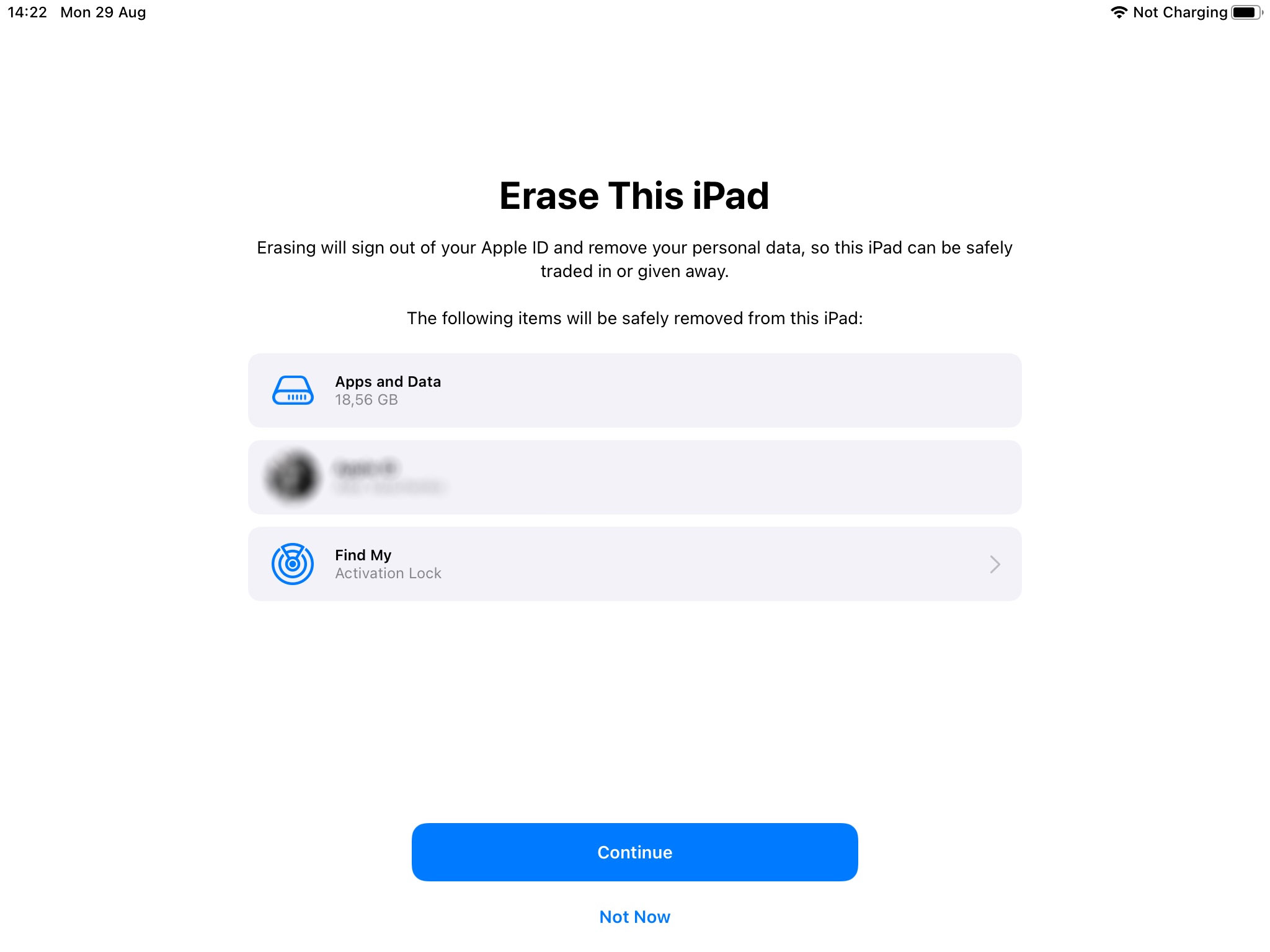 erase ipad