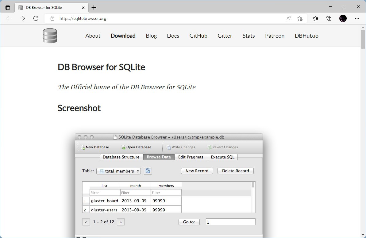 Downloading DB Browser for SQLite