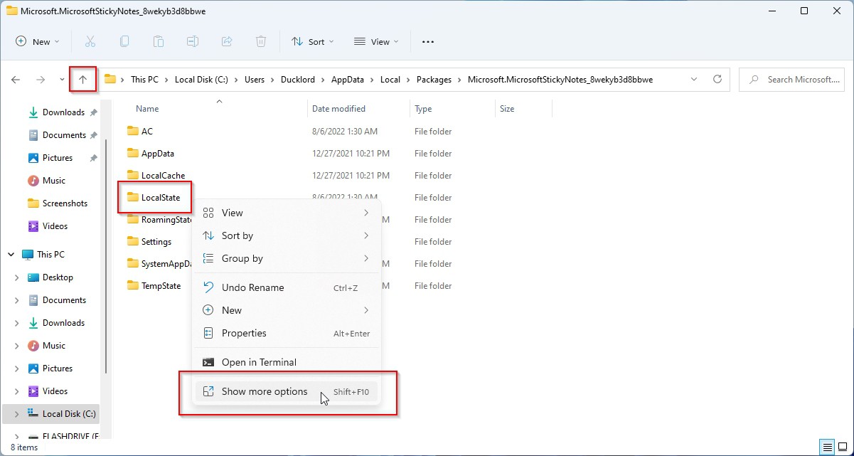 File Explorer Up Level And Show More Options