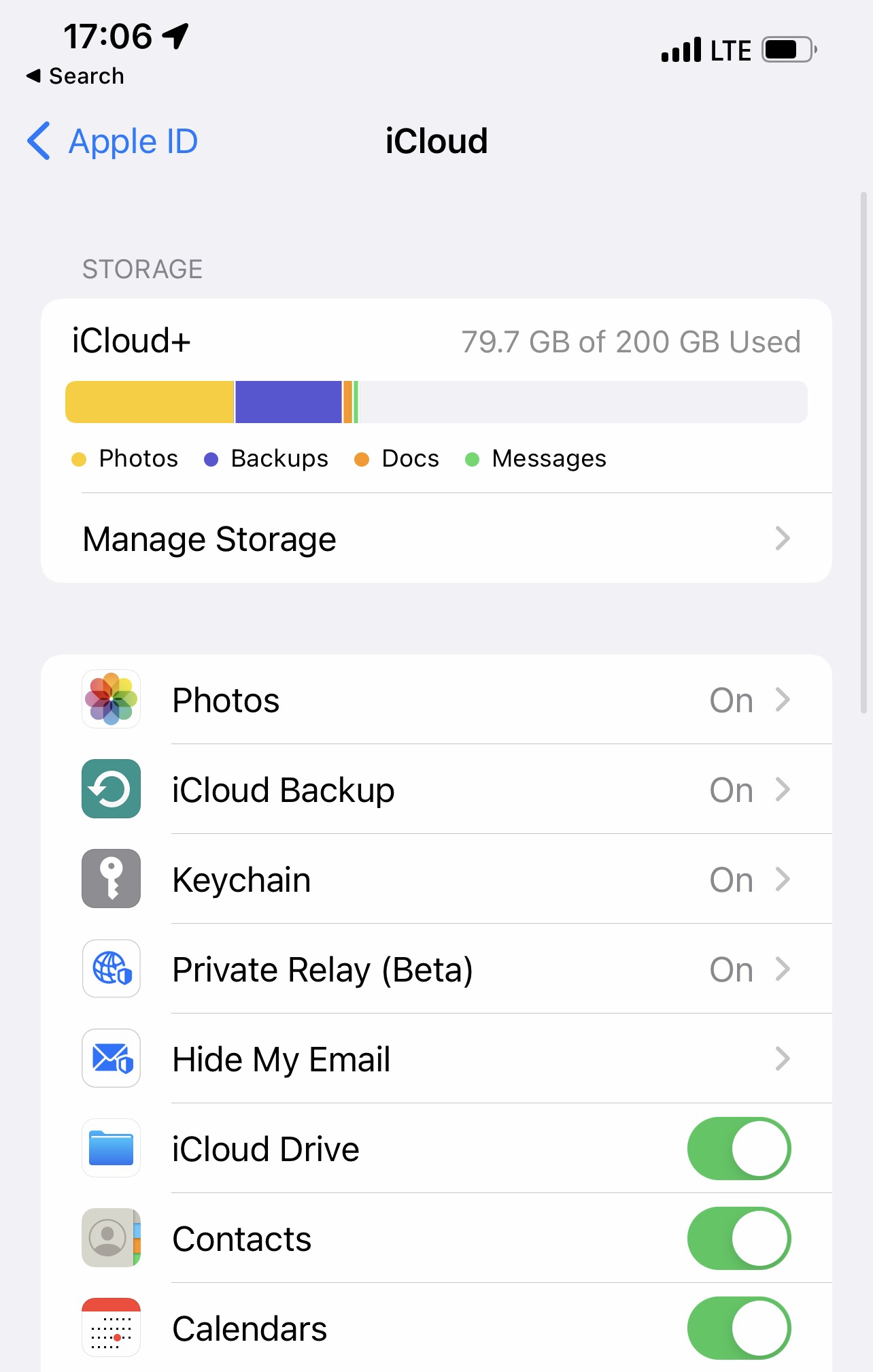 selecting icloud backup