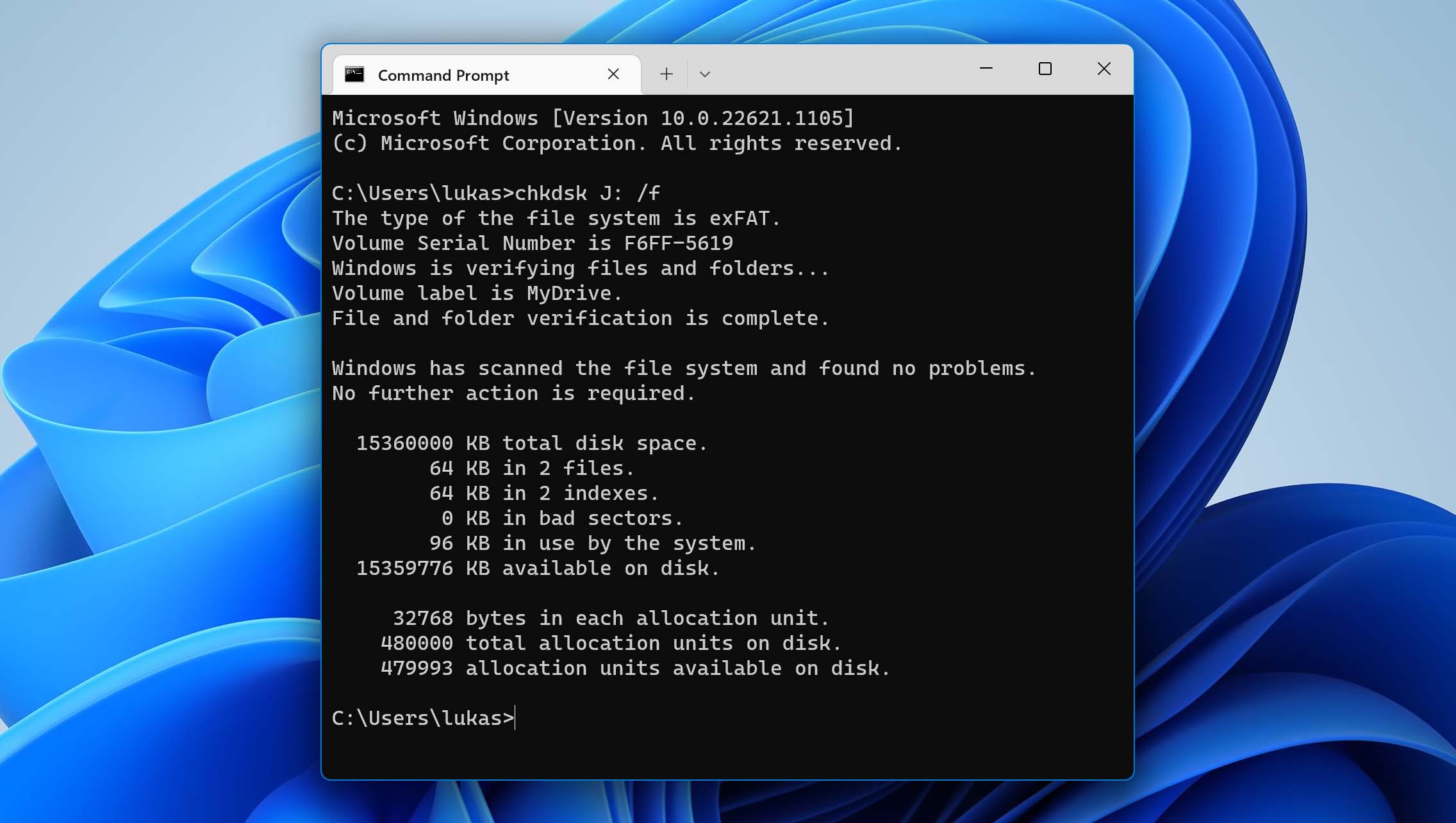 Command prompt scanned.