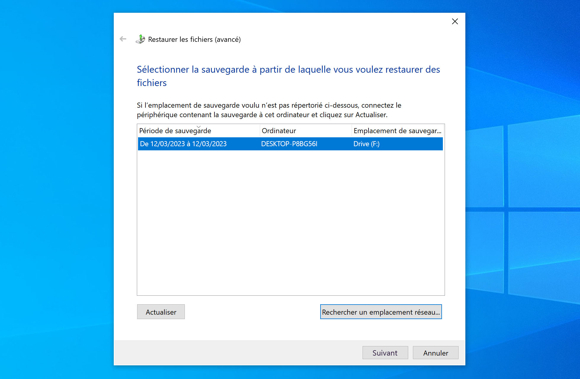 récupérer fichier supprimé corbeille windows 10