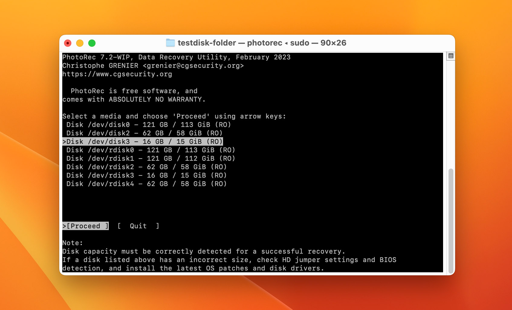 sélectionner le lecteur à analyser