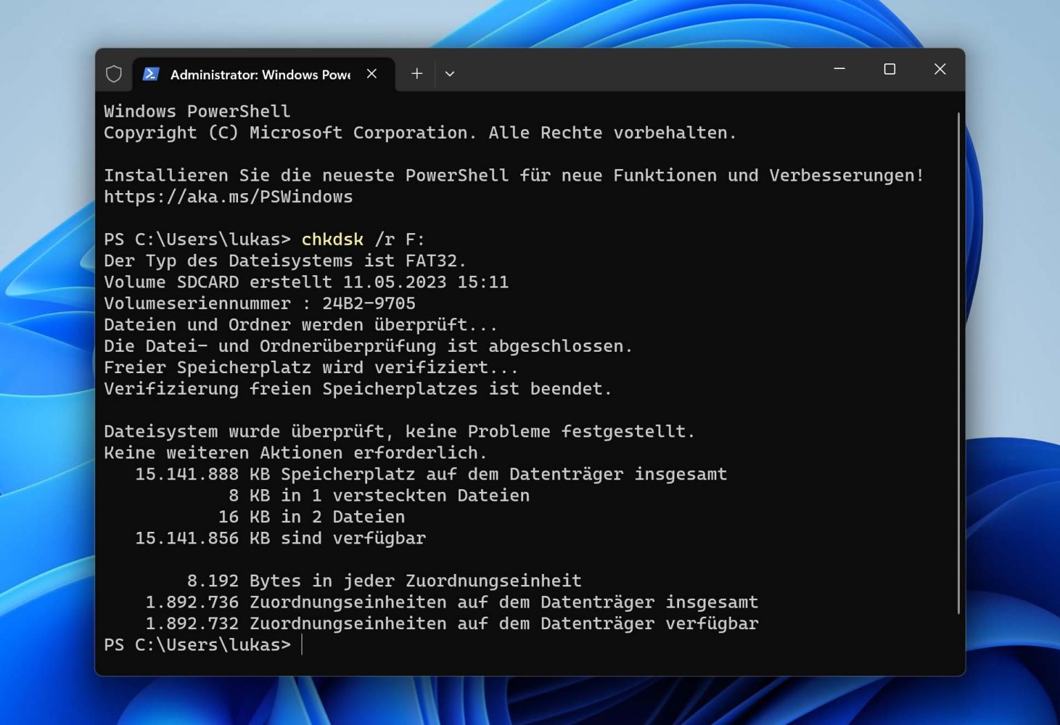 Gelöschte Dateien von einer formatierten SDKarte wiederherstellen