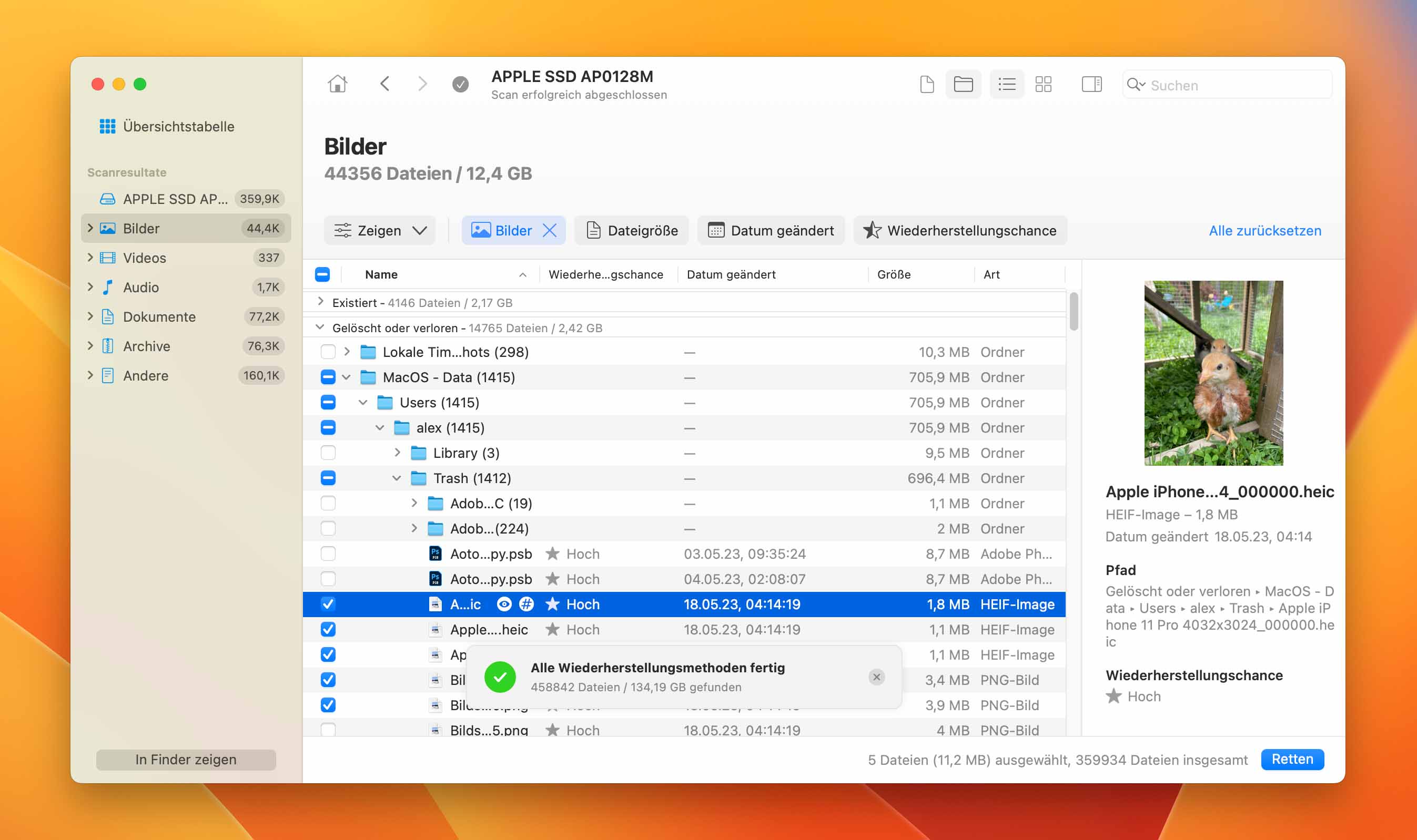 Daten von einer SSD wiederherstellen Windows und Mac