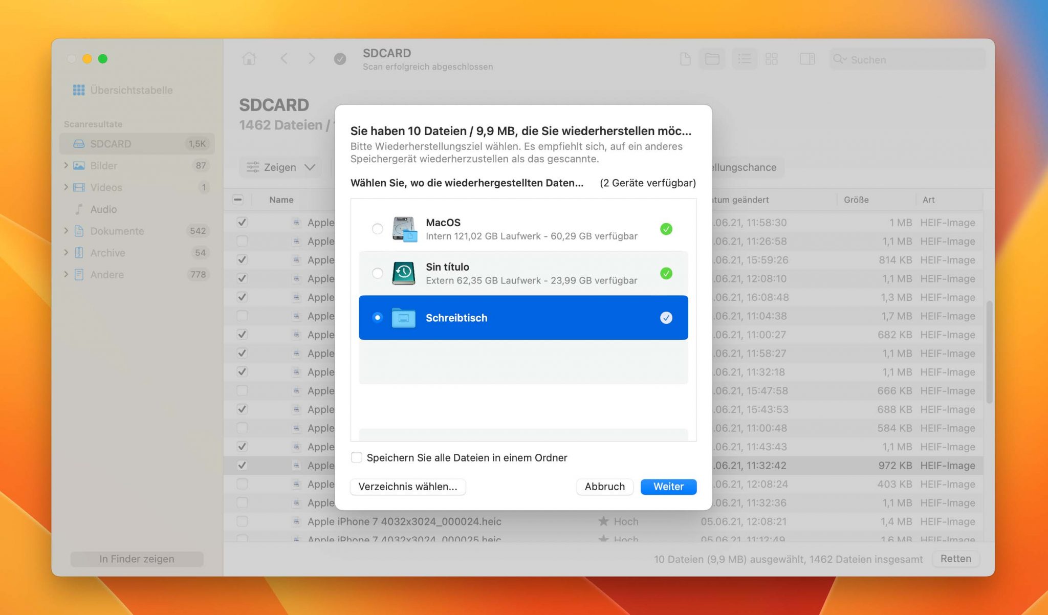 Gelöschte Dateien von einer formatierten SDKarte wiederherstellen