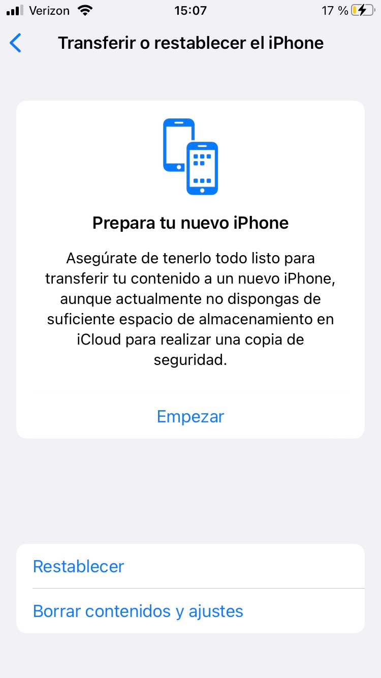 restaura tu iphone